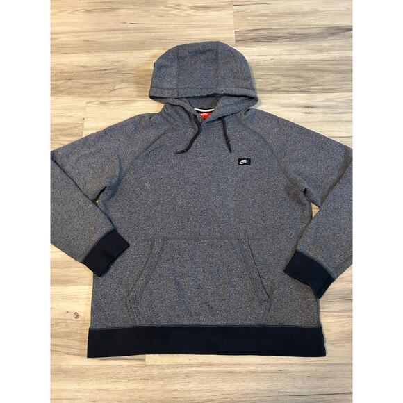 Men’s Large Nike French Terry Shoebox Pullover Hoodie Gray Black 678564-065 - Picture 1 of 4